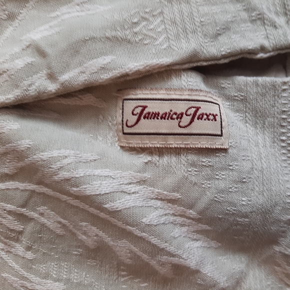 Jamaica Jaxx 100% Silk Short Sleeve Shirt Hawaiian Pattern Size L Wedding Formal - Picture 5 of 6